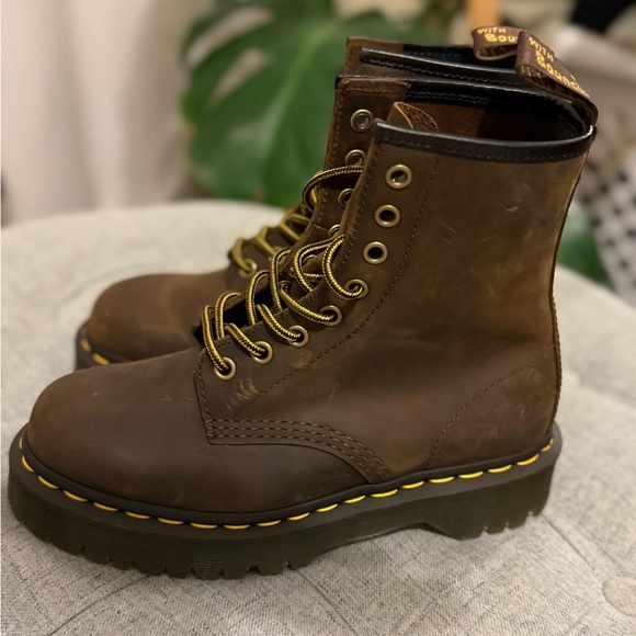 NEW💎Dr. Martens 1460 Bex Dark Brown Leather Boots 5 *AirWalk Bouncy Retail $180 - Picture 9 of 9